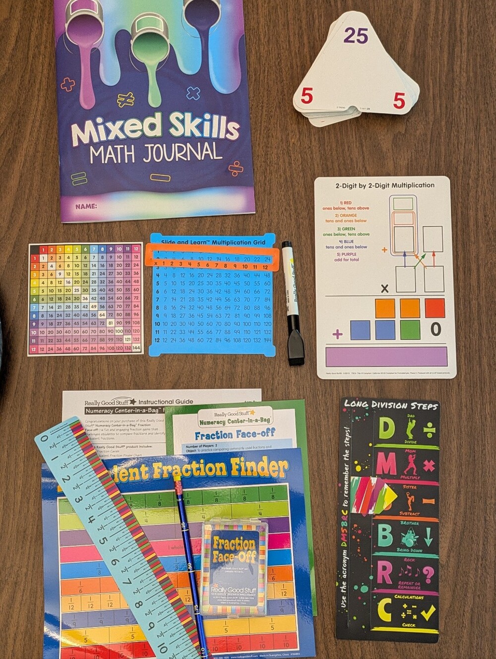 Math Manipulatives Bundle, Elementary Teaching Multiplication Fractions Division